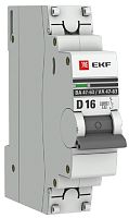 Выключатель автоматический EKF PROxima ВА47-63 1п 16А D 6кА картинка